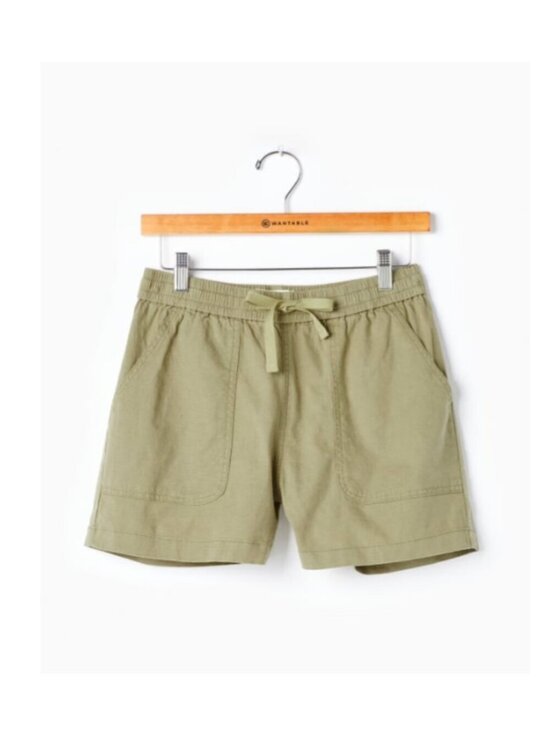 Letter To Juliet Pants - L.T.J. Drawstring Linen Blend Shorts Size M Sage NWOT
